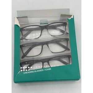 Foster Grant Design Optics Plastic Round Reading Glasses +2.00 3-Pack Readers